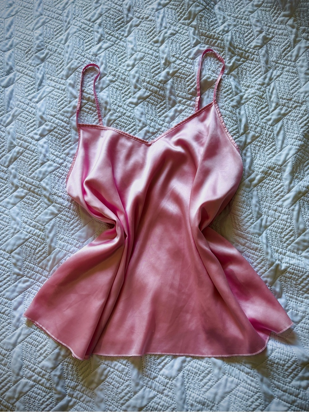 Ekouaer Pink Satin Camisole